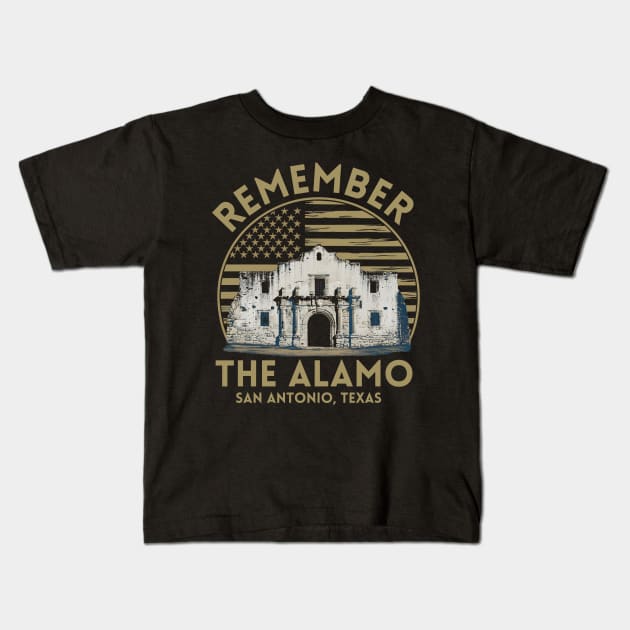 REMEMBER THE ALAMO Kids T-Shirt by GP SHOP